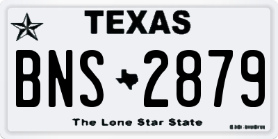 TX license plate BNS2879