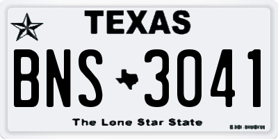 TX license plate BNS3041