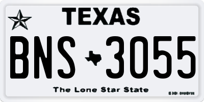TX license plate BNS3055