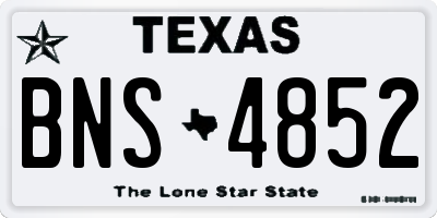 TX license plate BNS4852