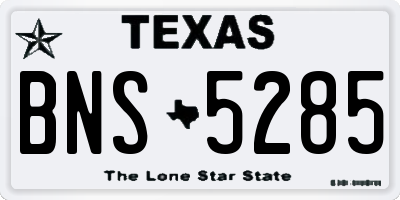 TX license plate BNS5285