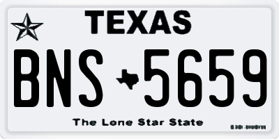 TX license plate BNS5659