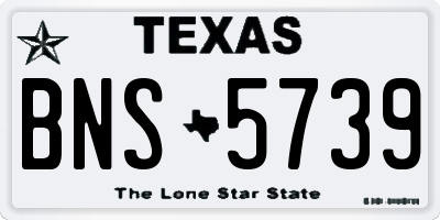 TX license plate BNS5739