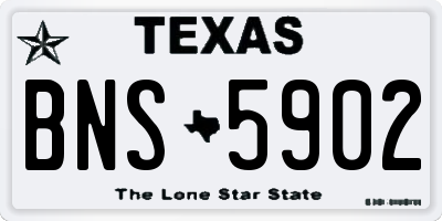 TX license plate BNS5902