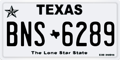 TX license plate BNS6289