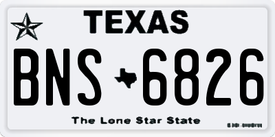 TX license plate BNS6826
