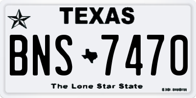 TX license plate BNS7470