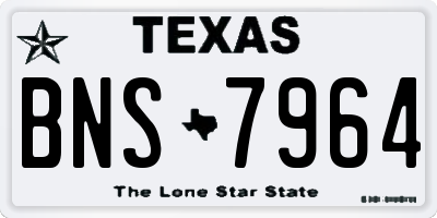 TX license plate BNS7964