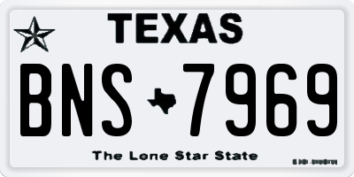 TX license plate BNS7969