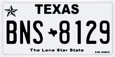 TX license plate BNS8129