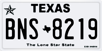 TX license plate BNS8219