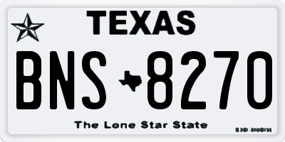 TX license plate BNS8270