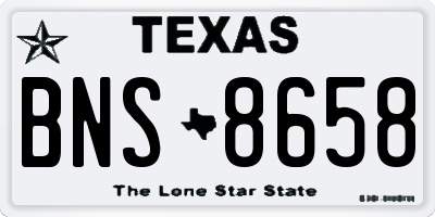 TX license plate BNS8658