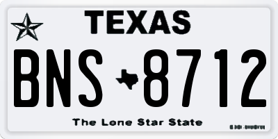 TX license plate BNS8712