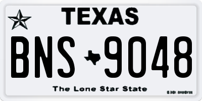 TX license plate BNS9048