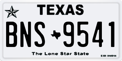 TX license plate BNS9541