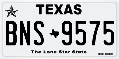 TX license plate BNS9575