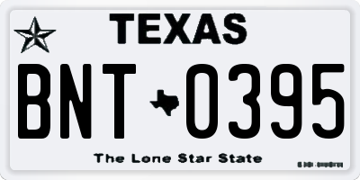 TX license plate BNT0395