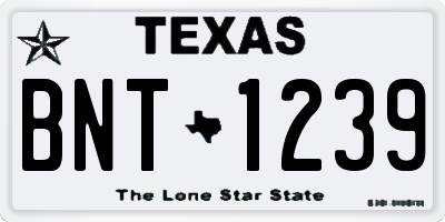 TX license plate BNT1239
