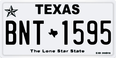 TX license plate BNT1595