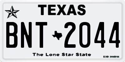 TX license plate BNT2044