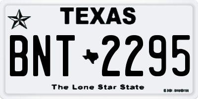 TX license plate BNT2295