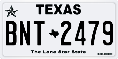 TX license plate BNT2479