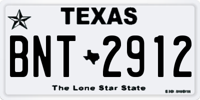 TX license plate BNT2912