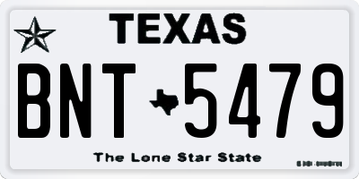 TX license plate BNT5479