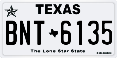 TX license plate BNT6135