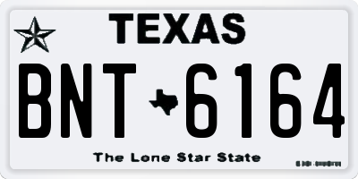 TX license plate BNT6164