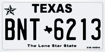 TX license plate BNT6213