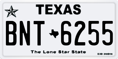 TX license plate BNT6255