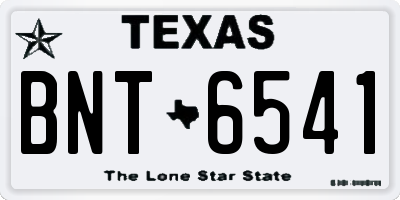 TX license plate BNT6541