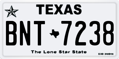 TX license plate BNT7238