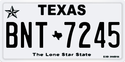 TX license plate BNT7245