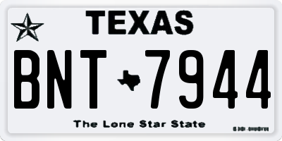 TX license plate BNT7944