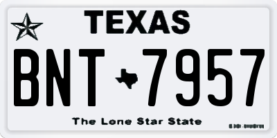 TX license plate BNT7957