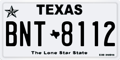 TX license plate BNT8112