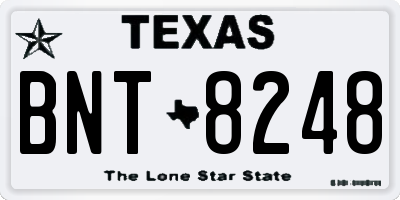 TX license plate BNT8248