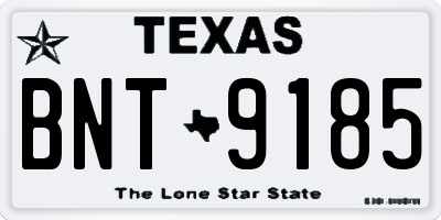 TX license plate BNT9185