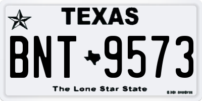 TX license plate BNT9573