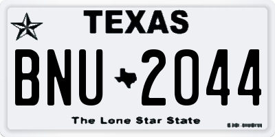 TX license plate BNU2044