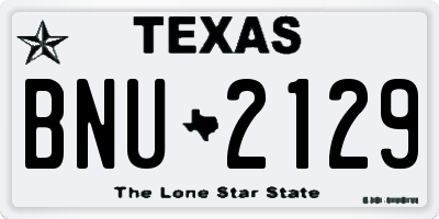 TX license plate BNU2129
