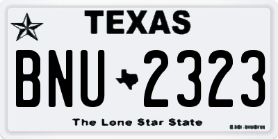 TX license plate BNU2323