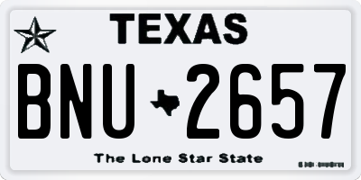 TX license plate BNU2657