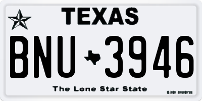 TX license plate BNU3946