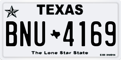 TX license plate BNU4169