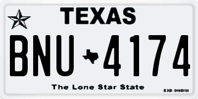 TX license plate BNU4174