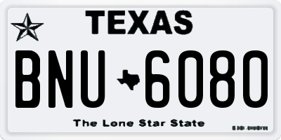 TX license plate BNU6080